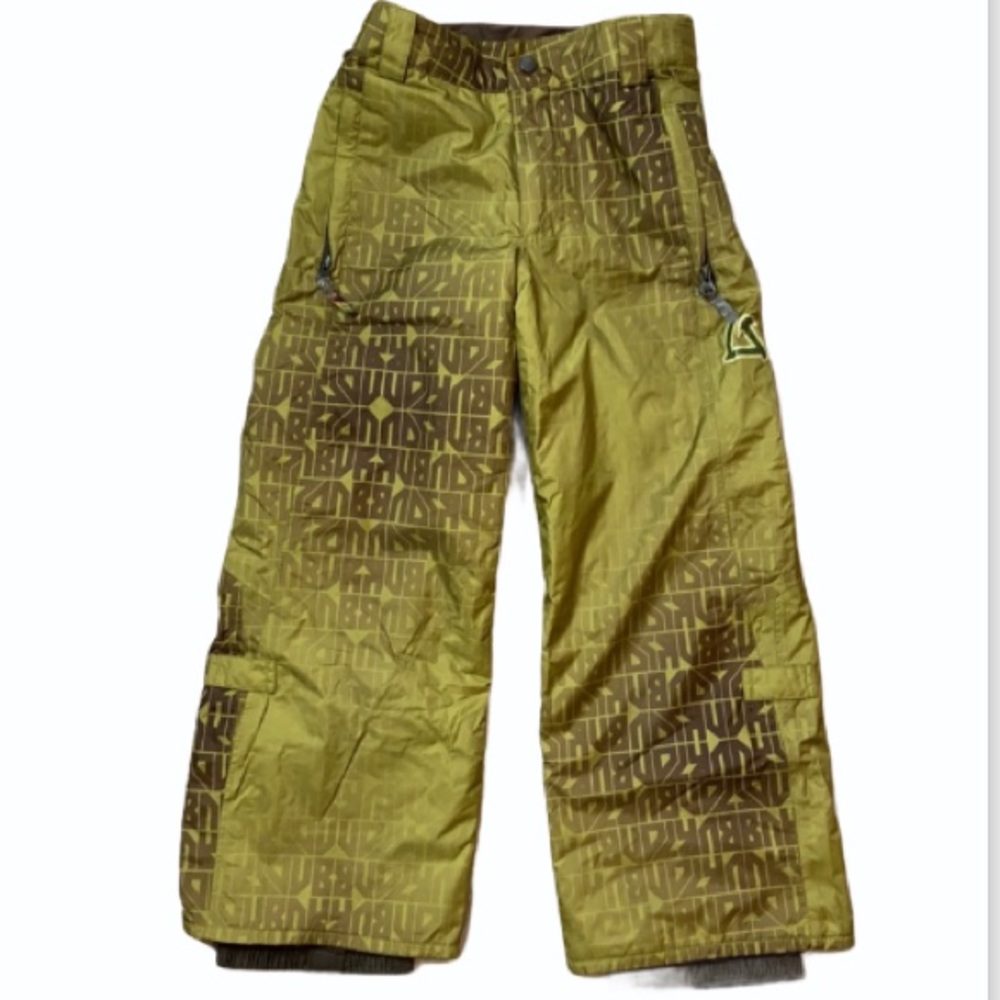 BURTON Boys Green Ski Snowboarding Pants Size 7/8